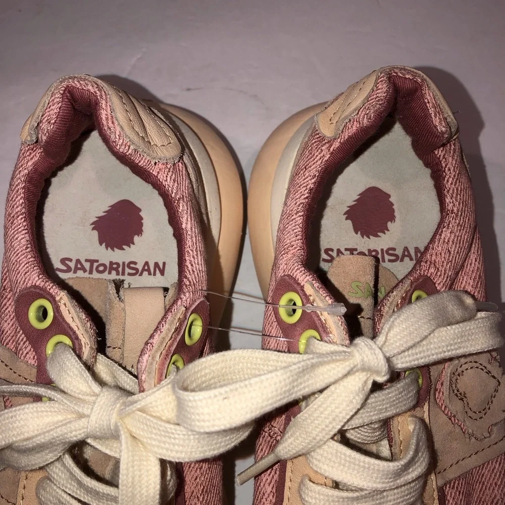 Anthropologie Blush Pink and Cream Suede Athletic Sneakers